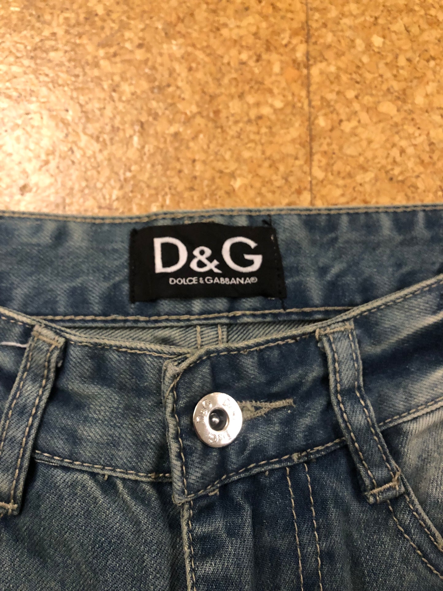 Vintage D&G distressed straight denim (W30/S)