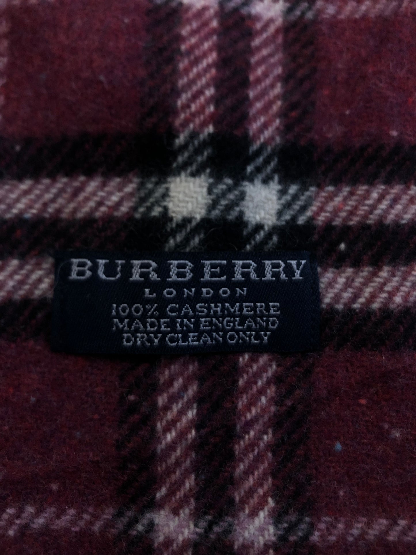 Vintage Burberry scarf red