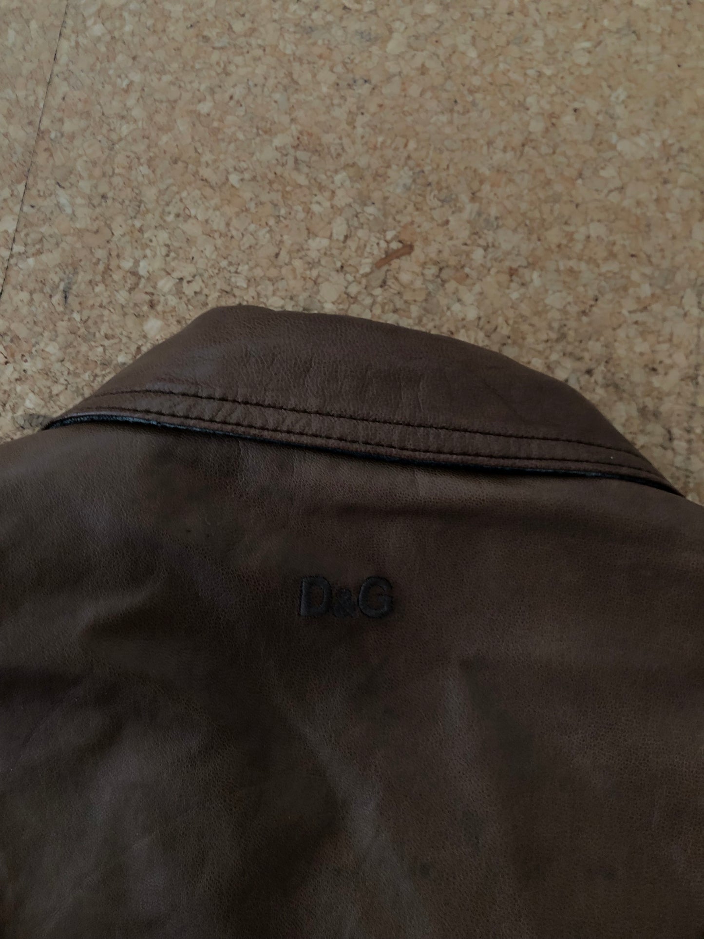 Vintage D&G leather jacket (S)
