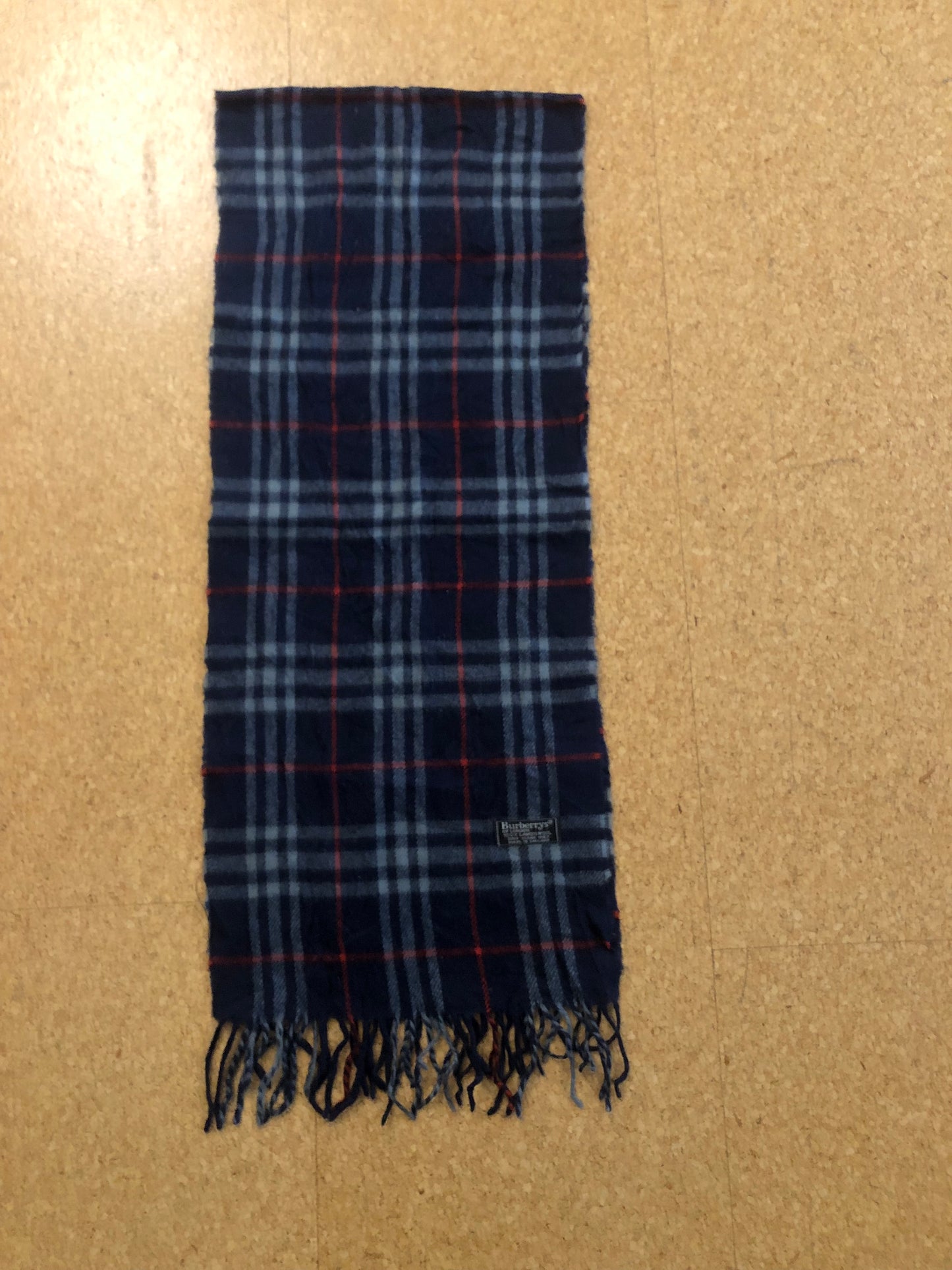 Vintage Burberry scarf blue