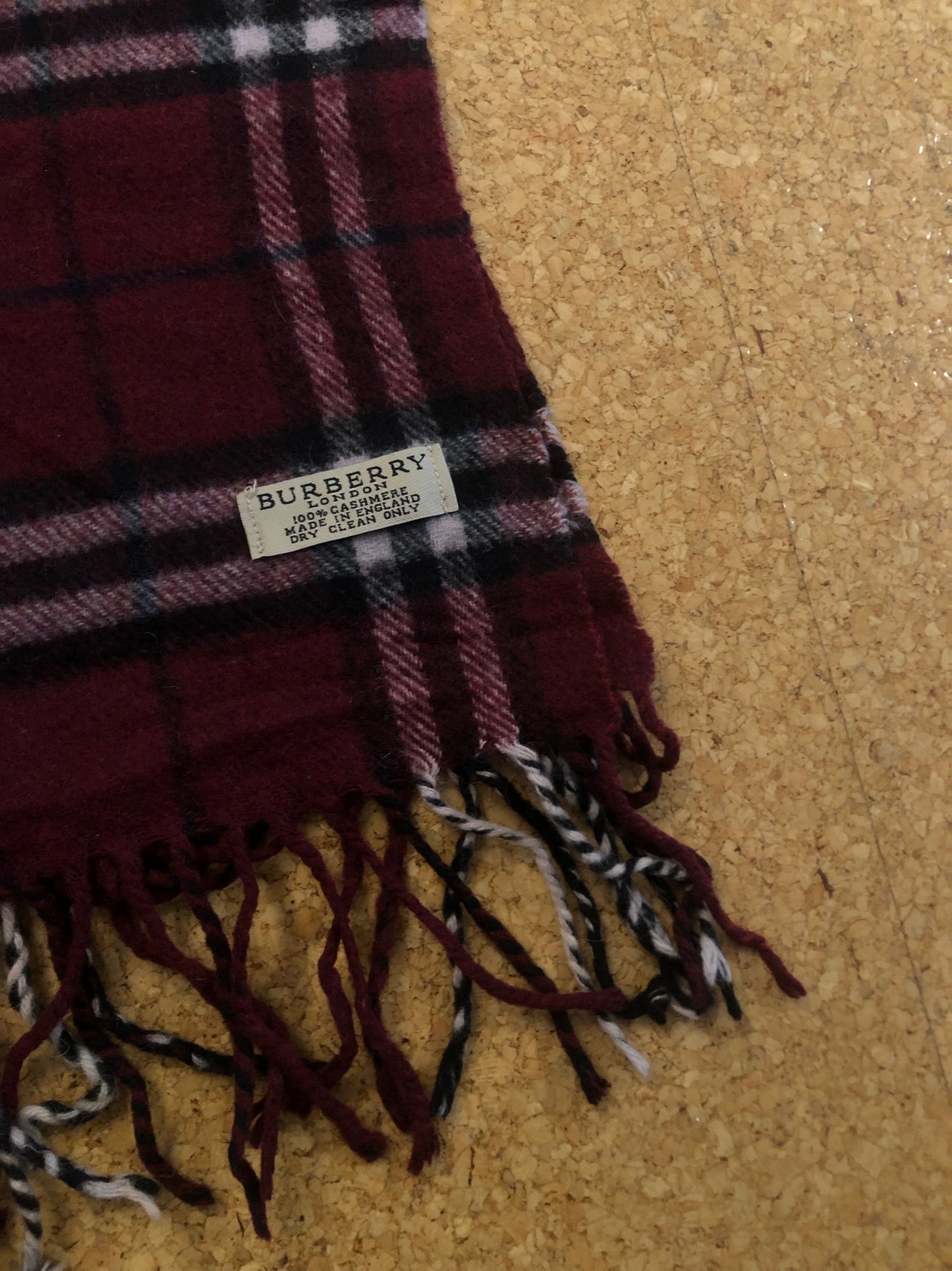 Vintage Burberry scarf red