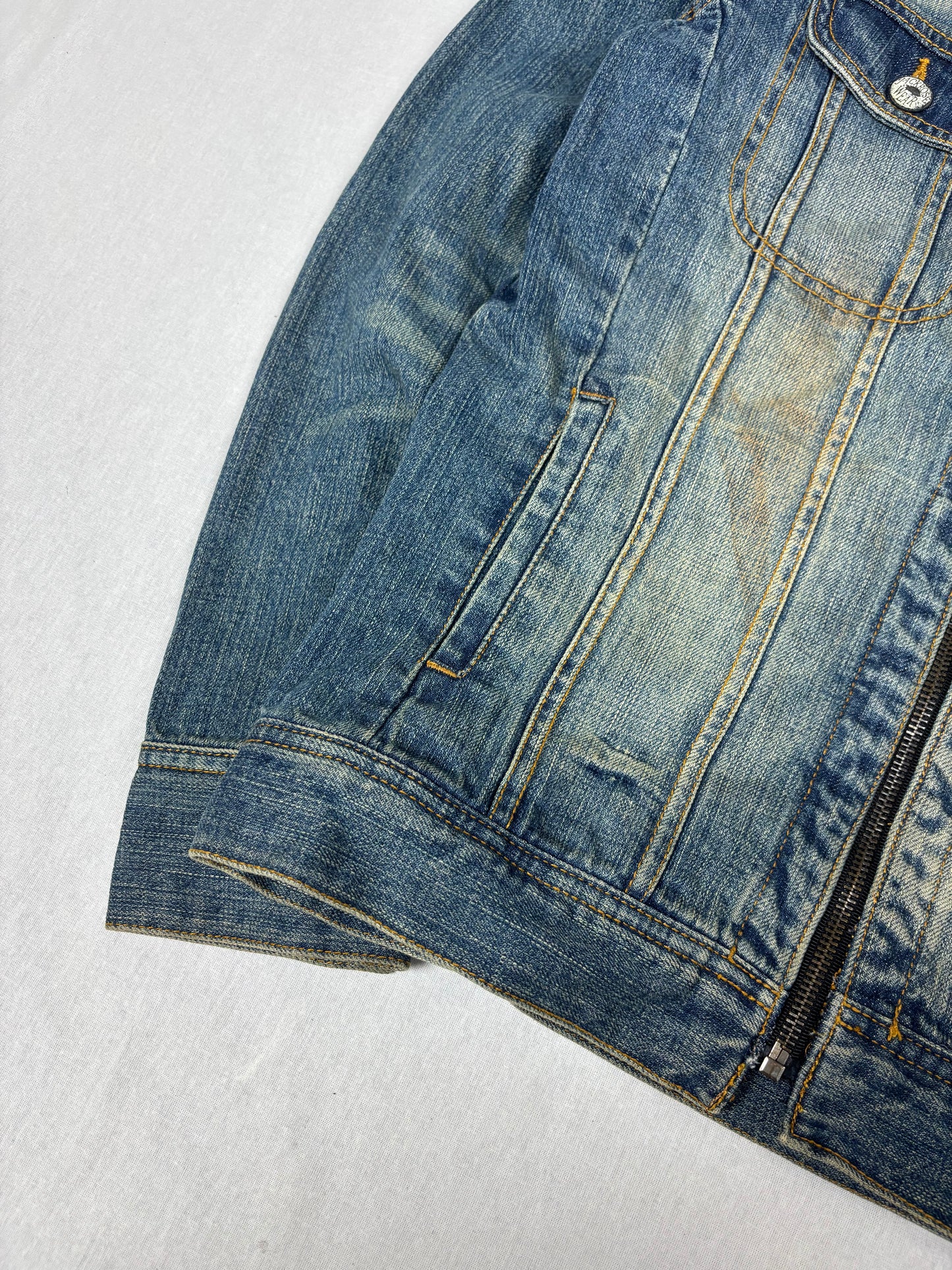 00s Jackrose faded ZIP denim Jacket (s/m)