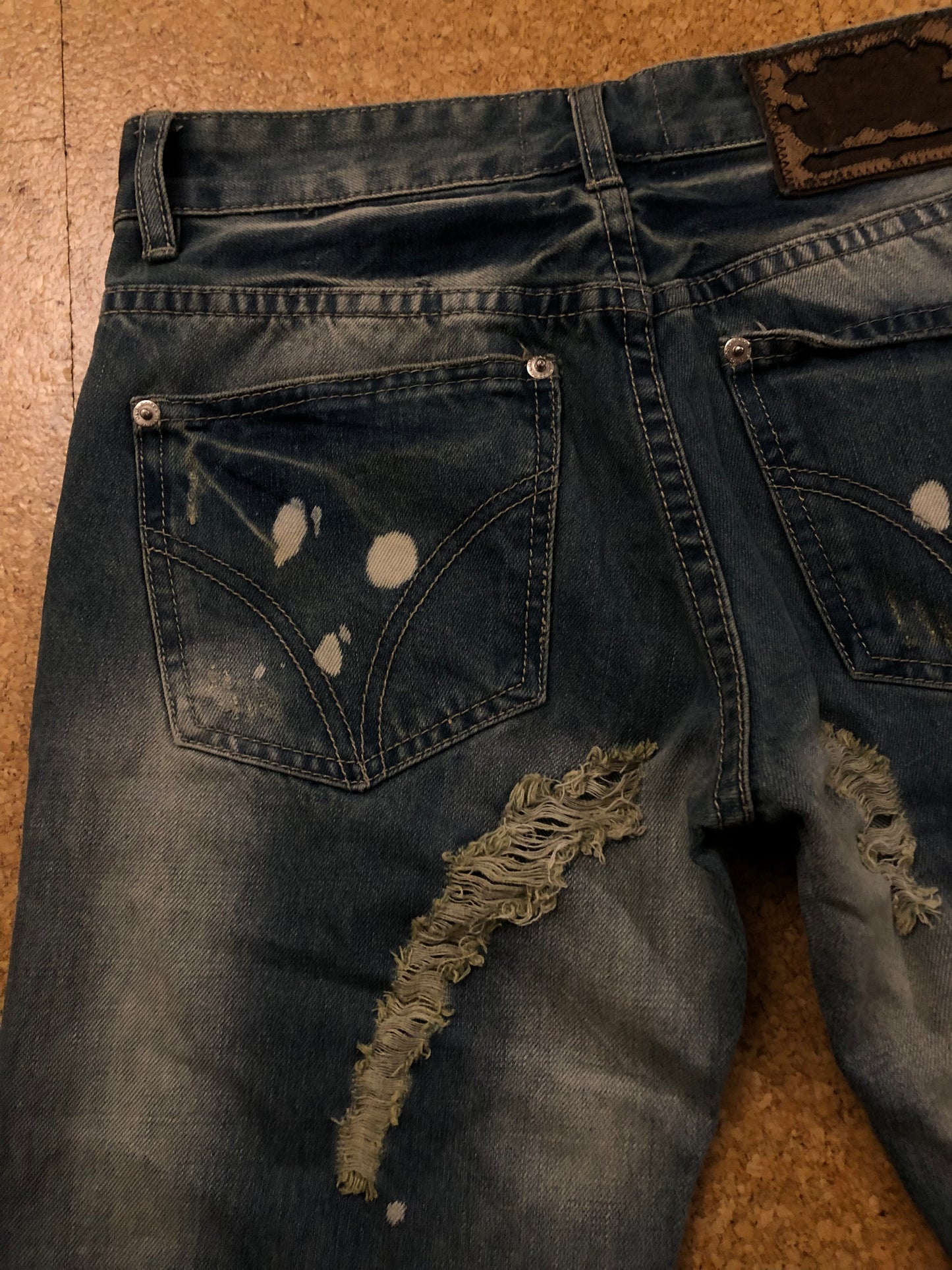 Vintage D&G distressed straight denim (W30/S)