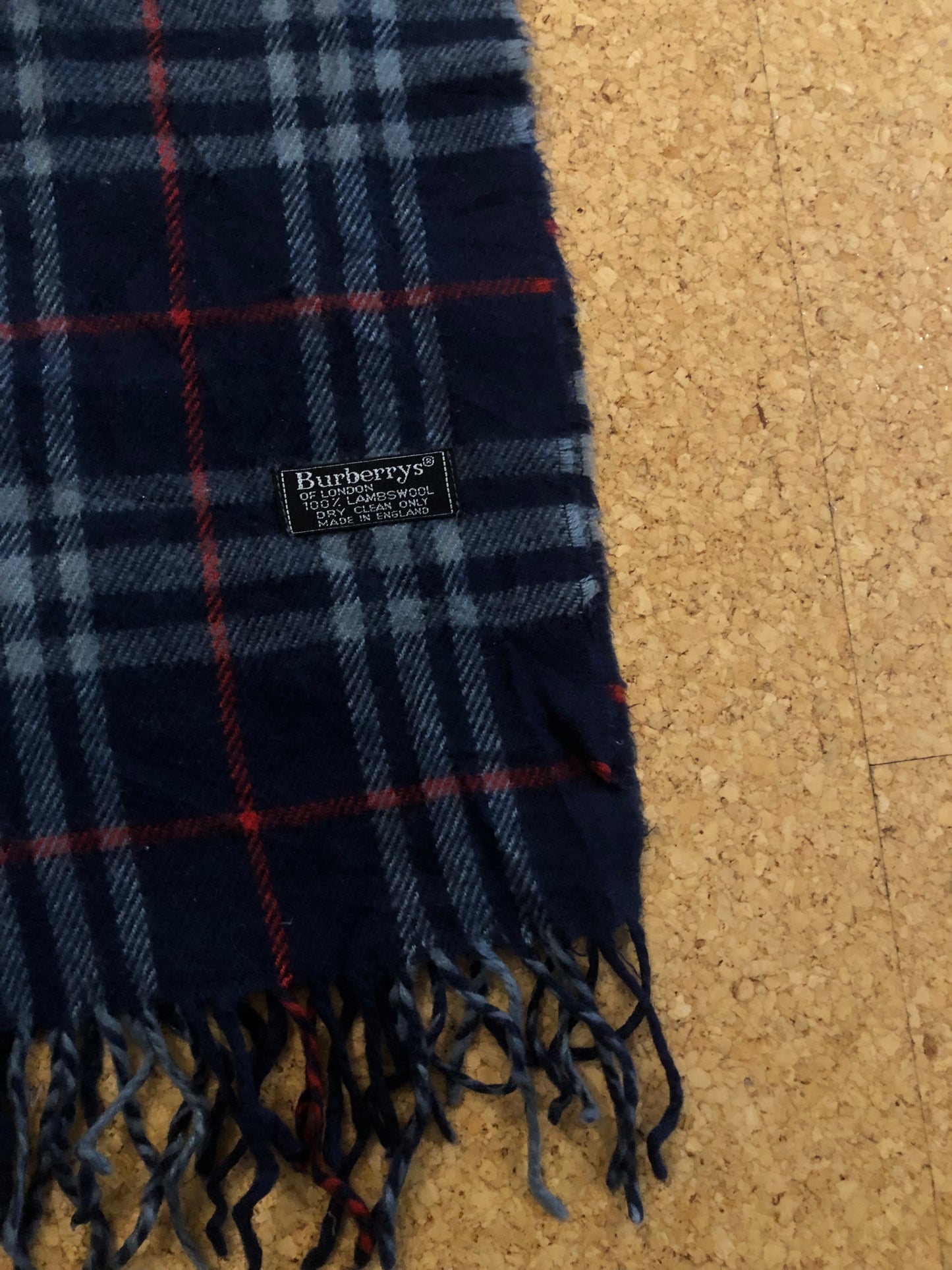 Vintage Burberry scarf blue