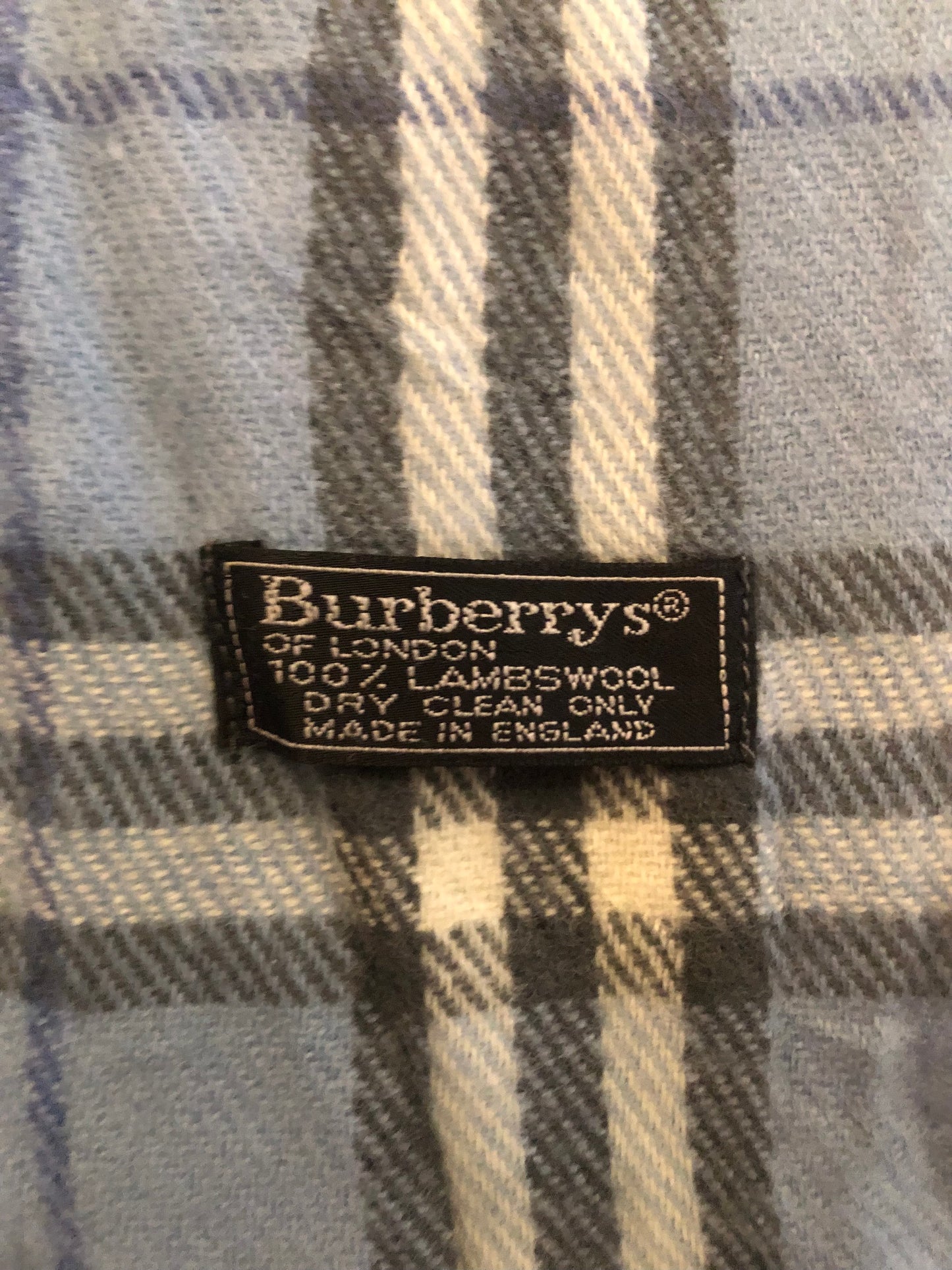Vintage Burberry scarf light blue