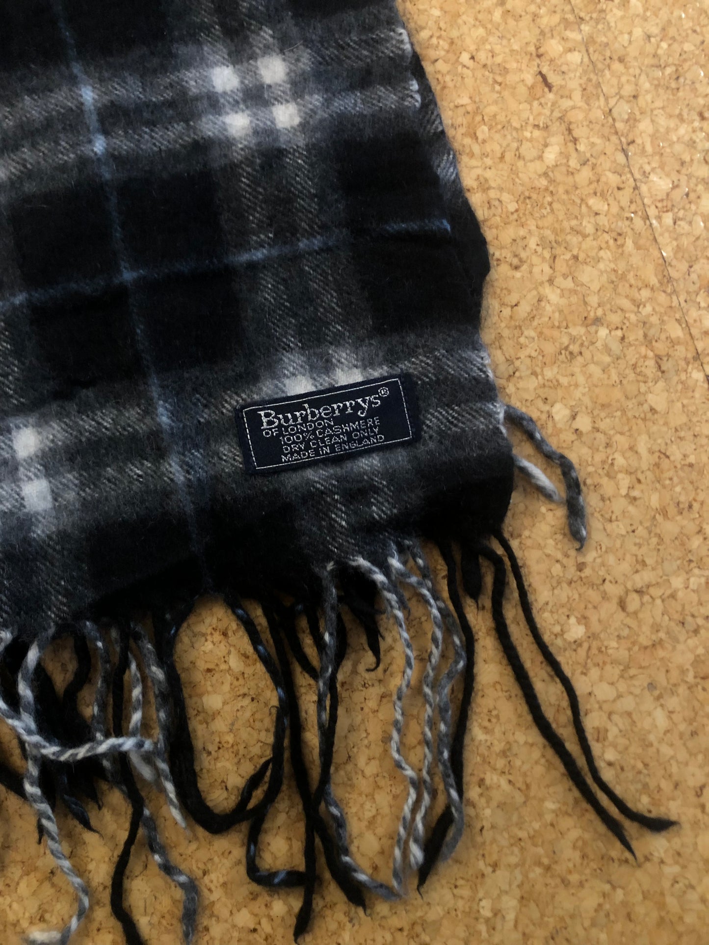 Vintage Burberry scarf black