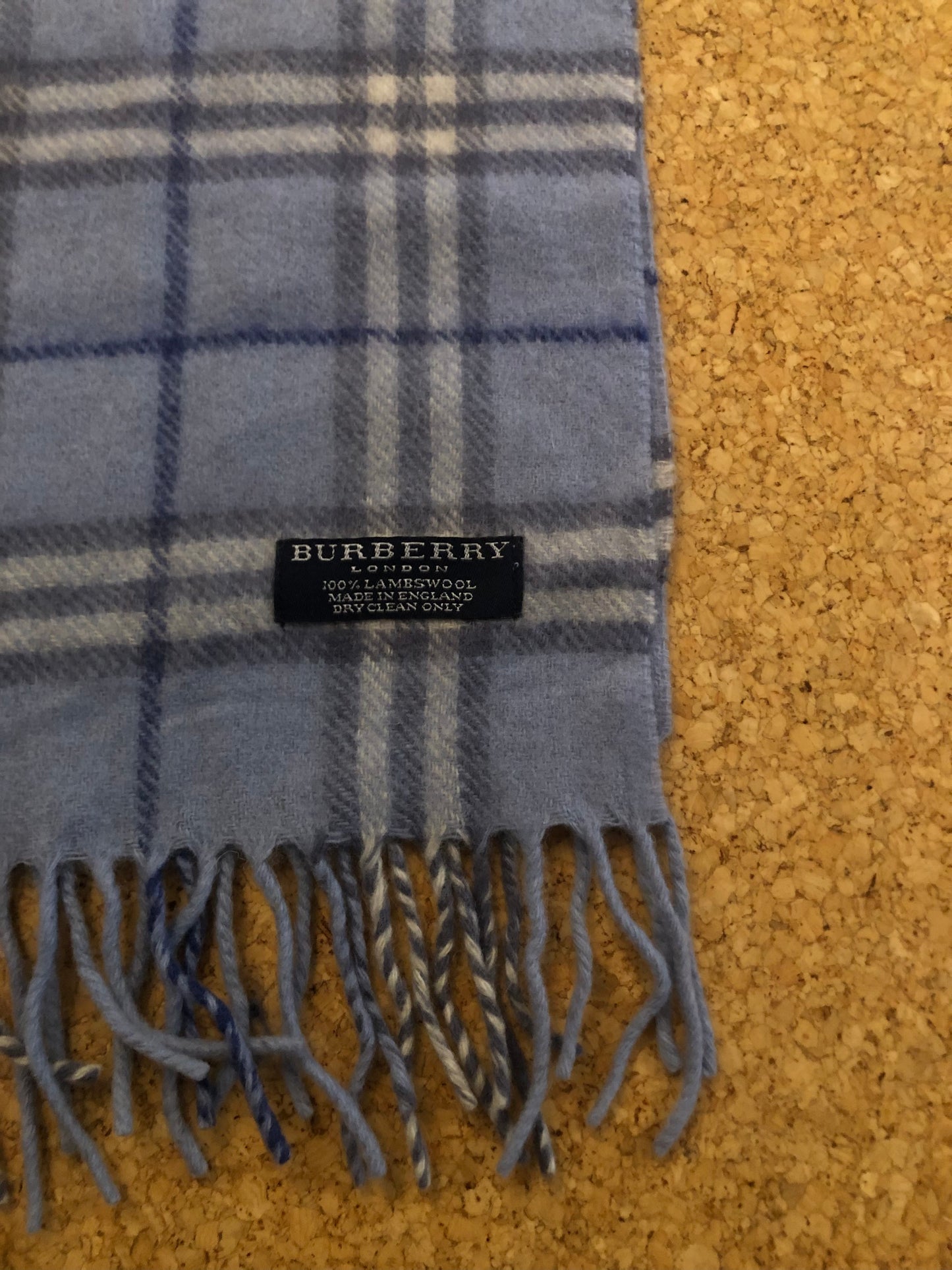 Vintage Burberry scarf light blue