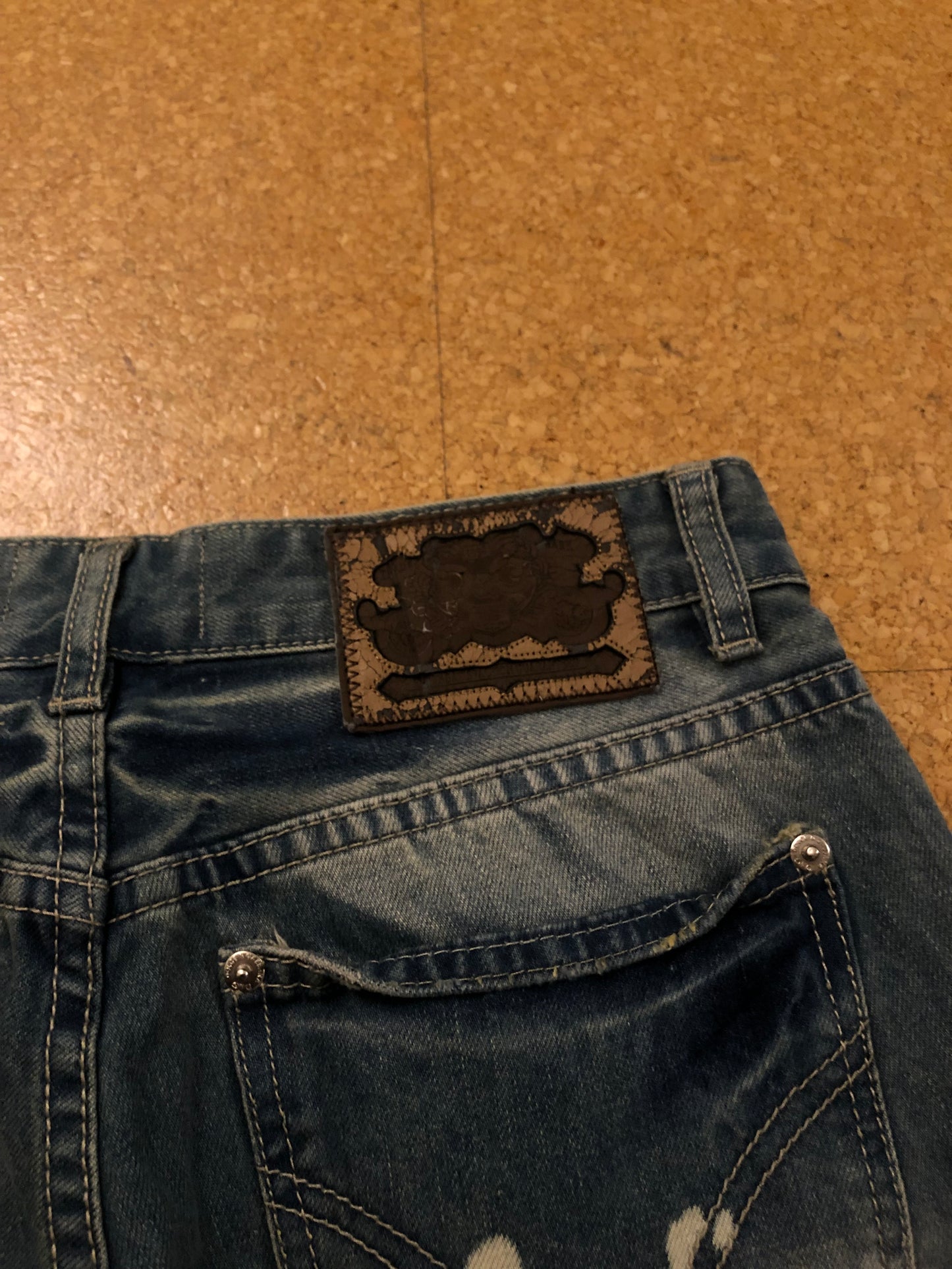 Vintage D&G distressed straight denim (W30/S)