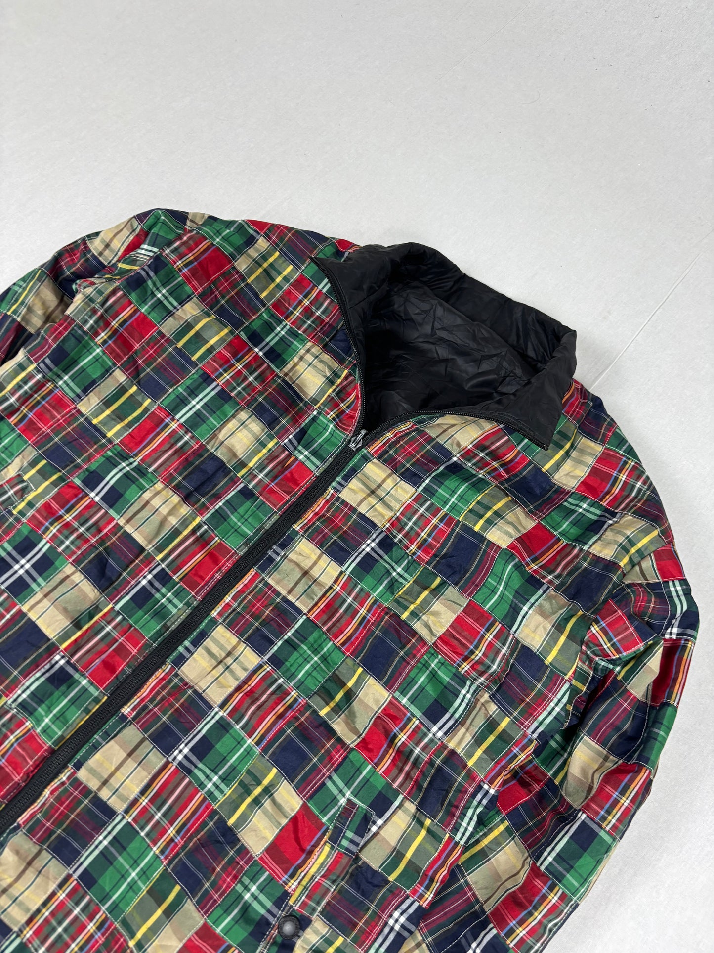 2000s resonate Goodenough reversible 2in1 plaid jacket (l)