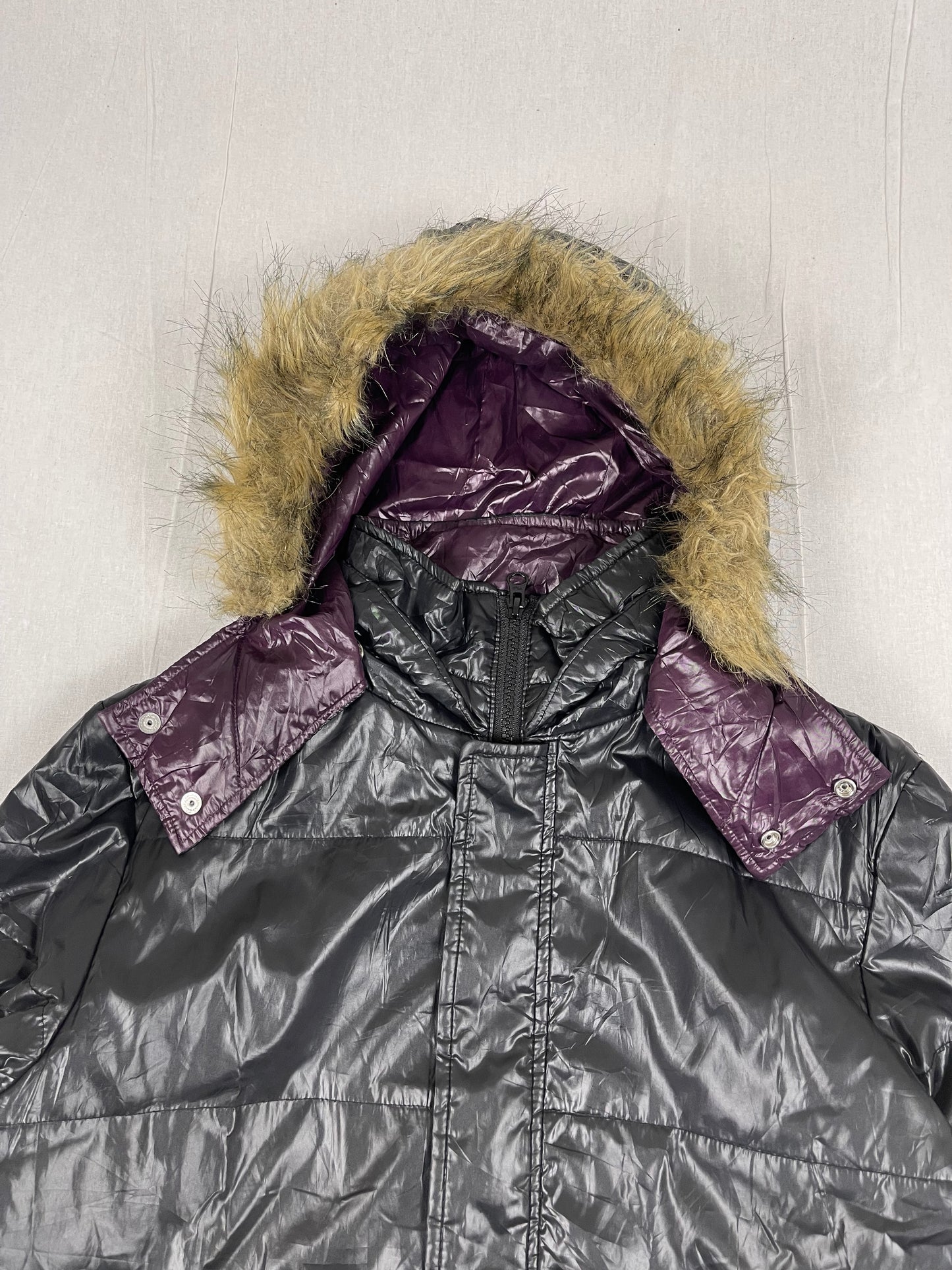 2000s Ppfm Puffer fur Jacket (M)