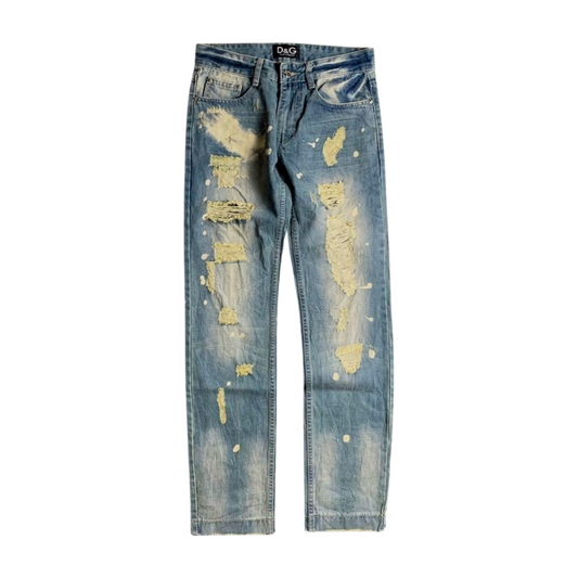 Vintage D&G distressed straight denim (W30/S)