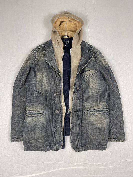 Armani layered denim Jacket (l-xl)