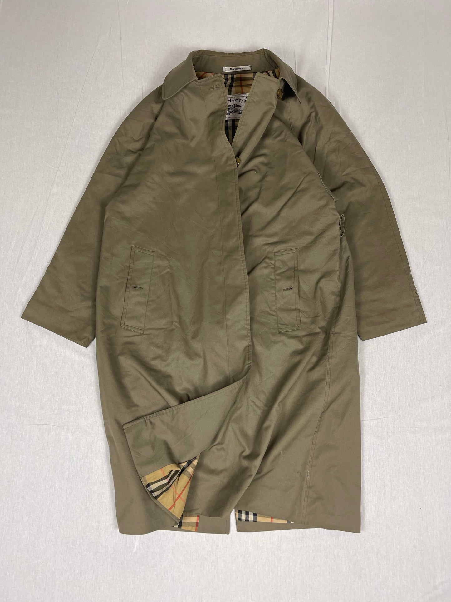 Burberry Nova Check Long Coat (M)