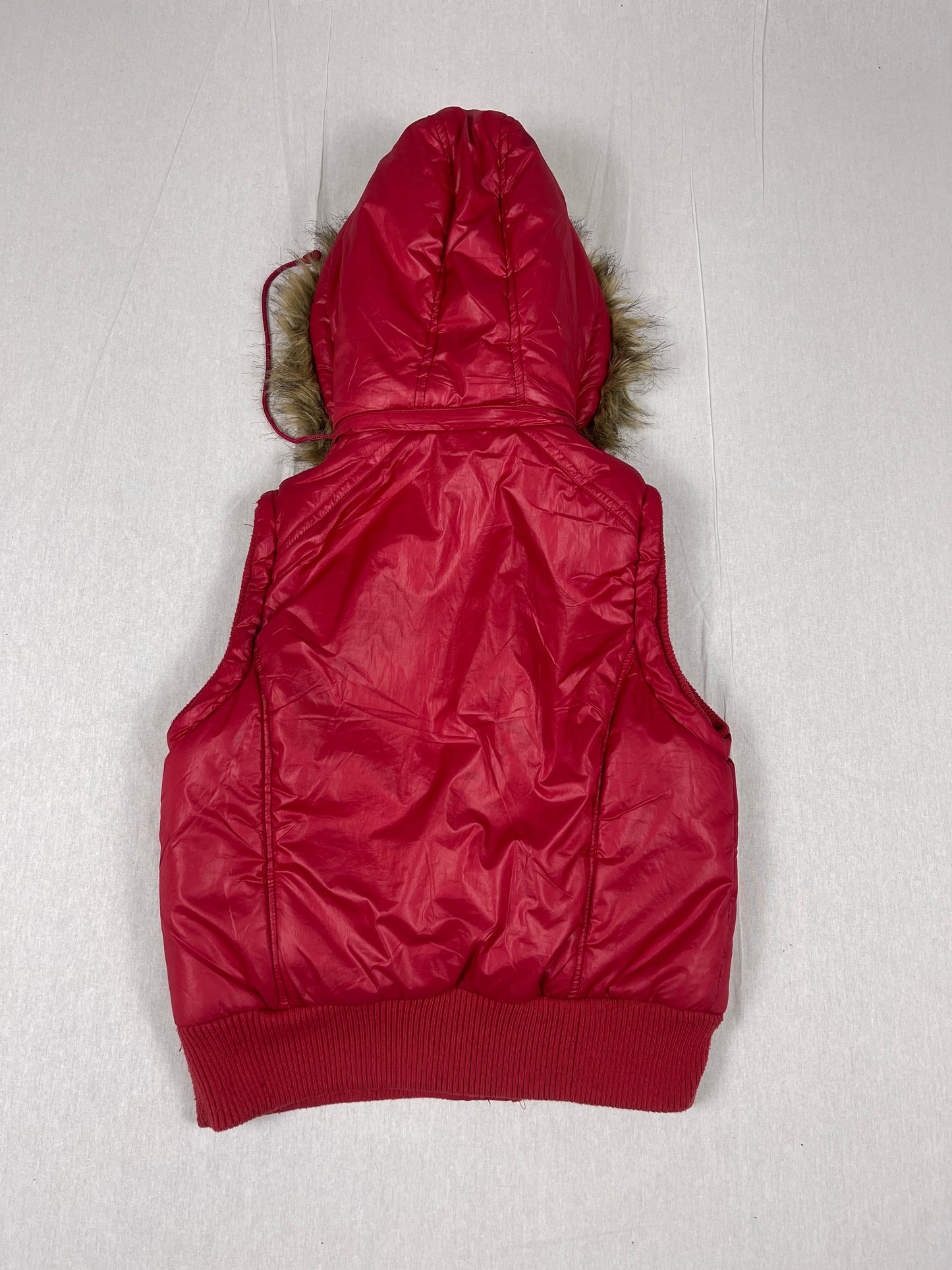 Y2k Weste mit fellkapuze Woman (s)