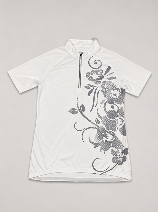 Floral half-zip shirt (m)