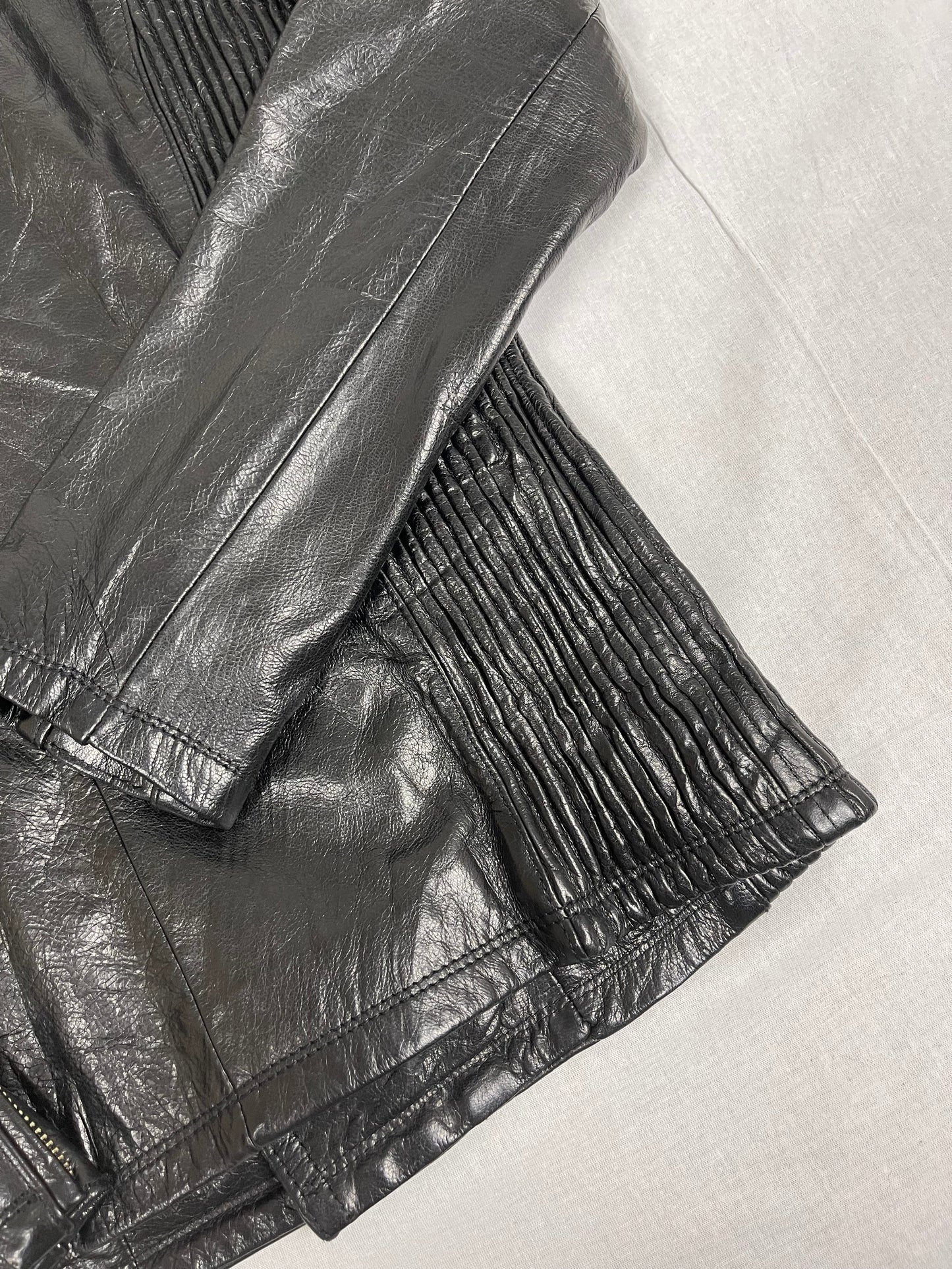 Japanese FUGA asymmetric leather jacket (s)