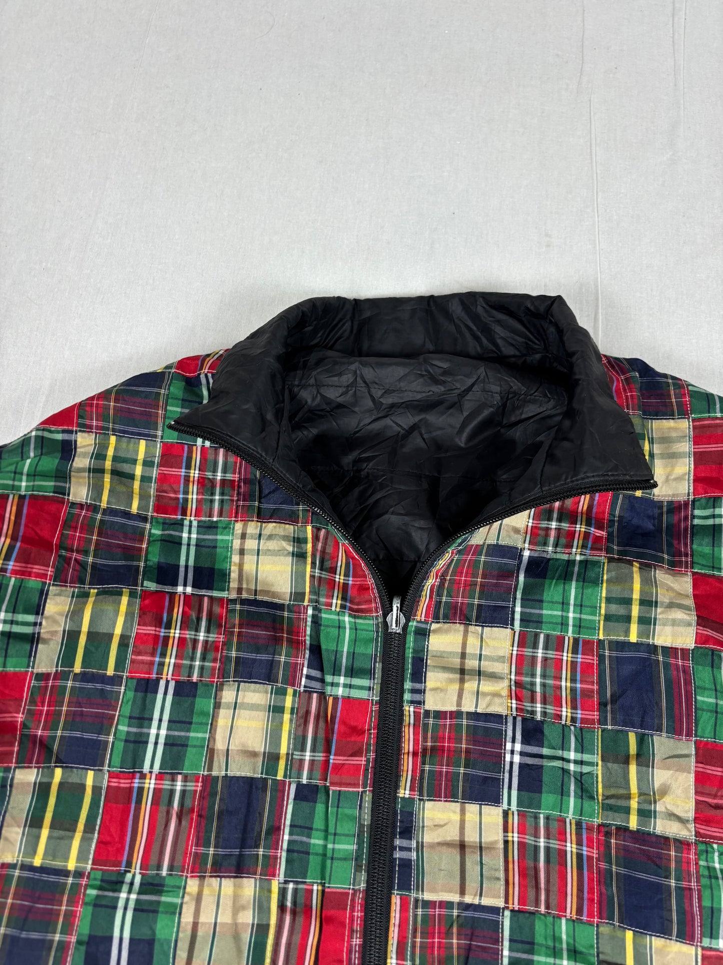 2000s resonate Goodenough reversible 2in1 plaid jacket (l)