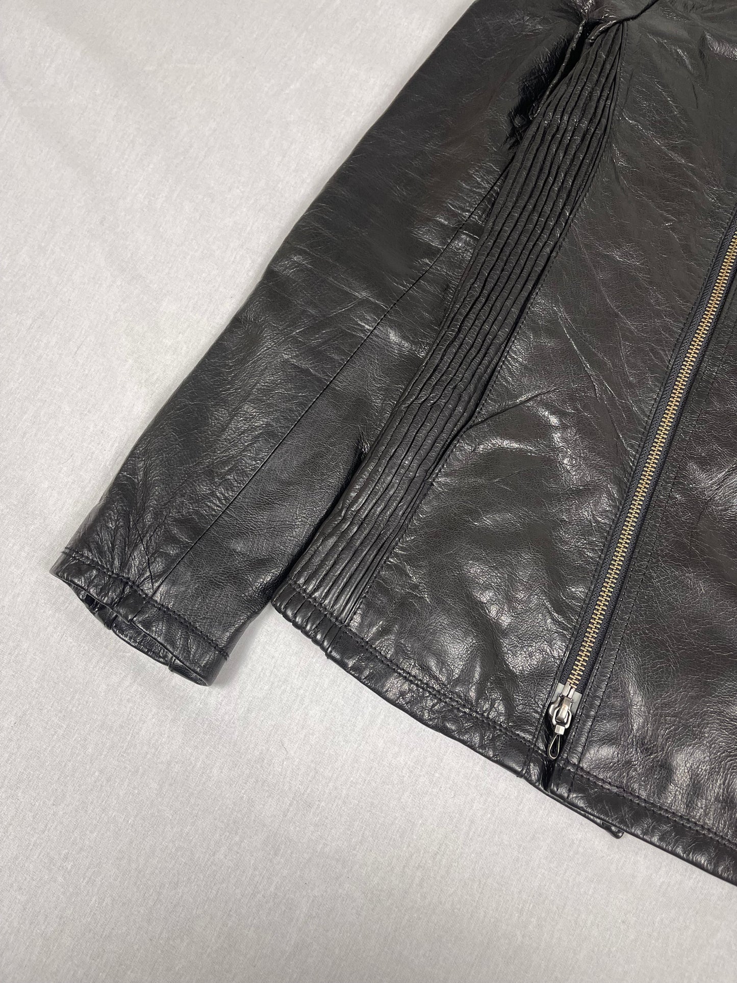 Japanese FUGA asymmetric leather jacket (s)