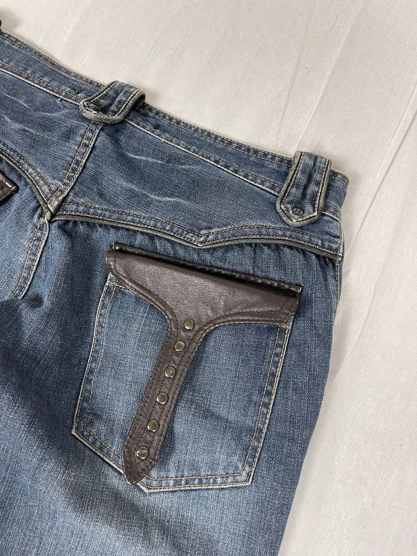 Schlussel leather Pocket Jeans (W32/ M)