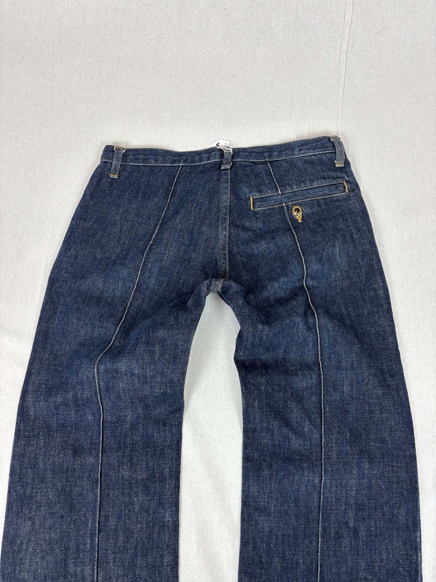 2000s Hysteric Glamour panelled unfinished jeans (W30)