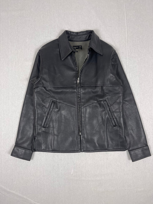 1990s Agnes Synthetic leather jacket (s)