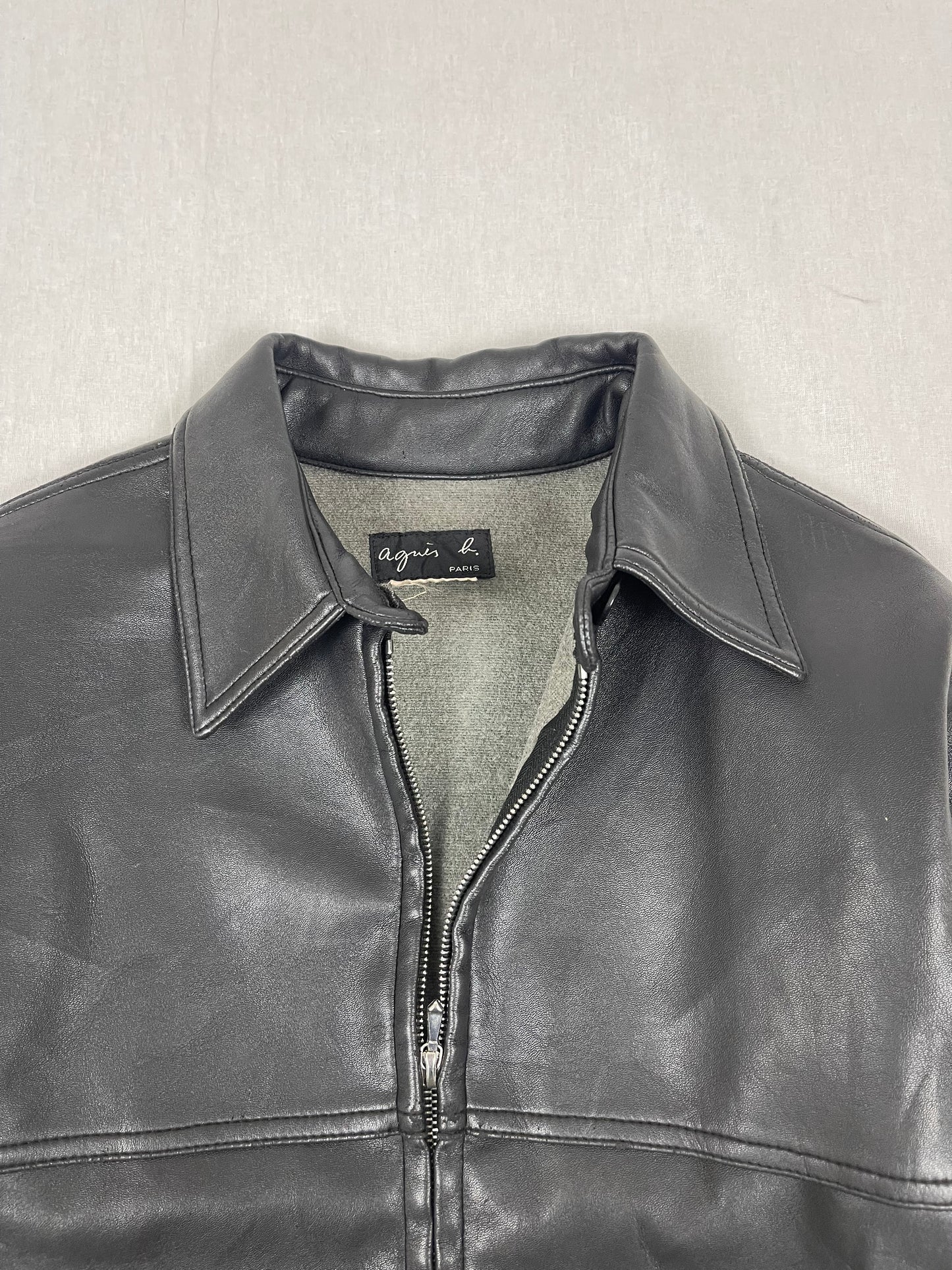 1990s Agnes Synthetic leather jacket (s)