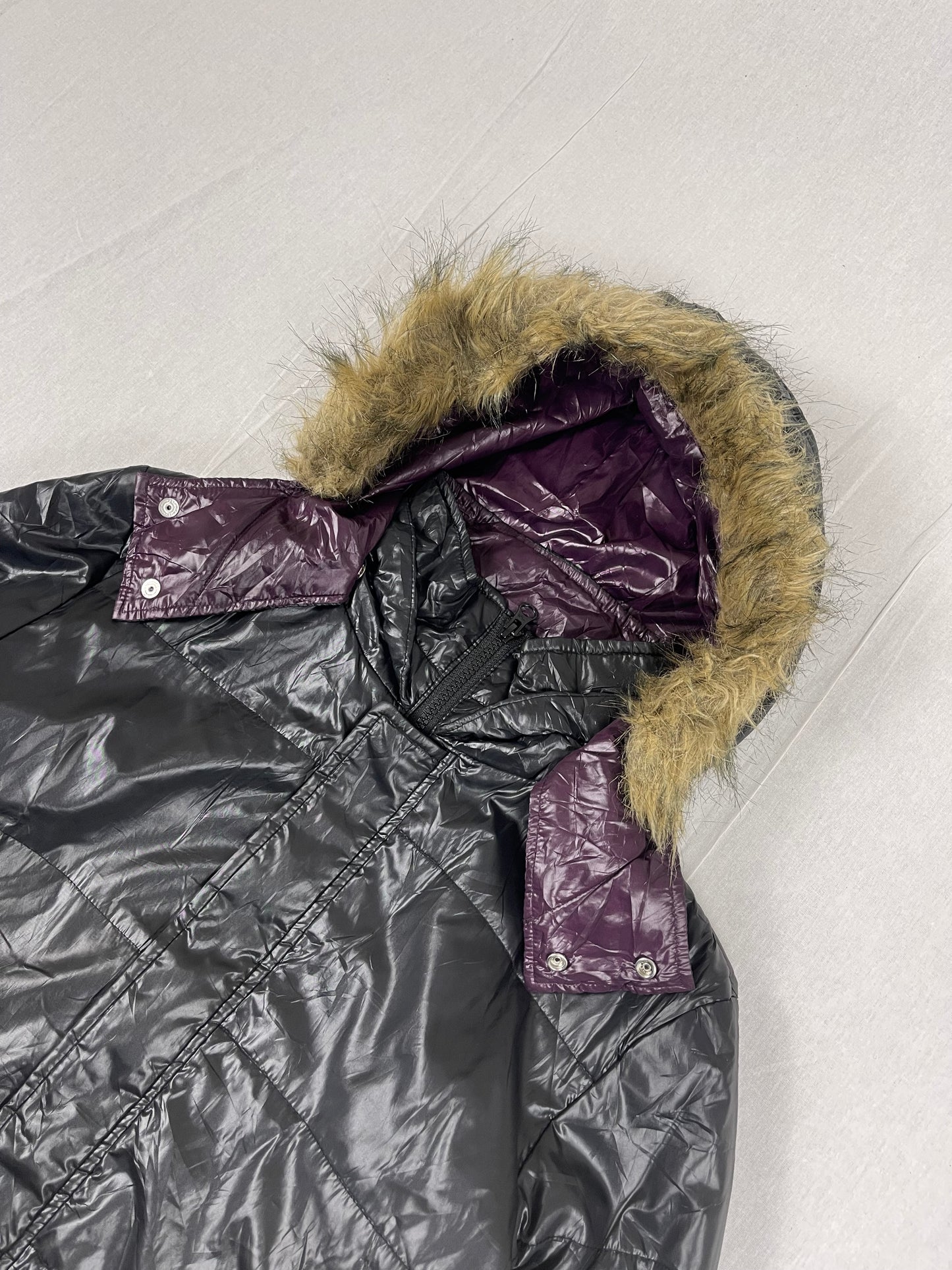 2000s Ppfm Puffer fur Jacket (M)