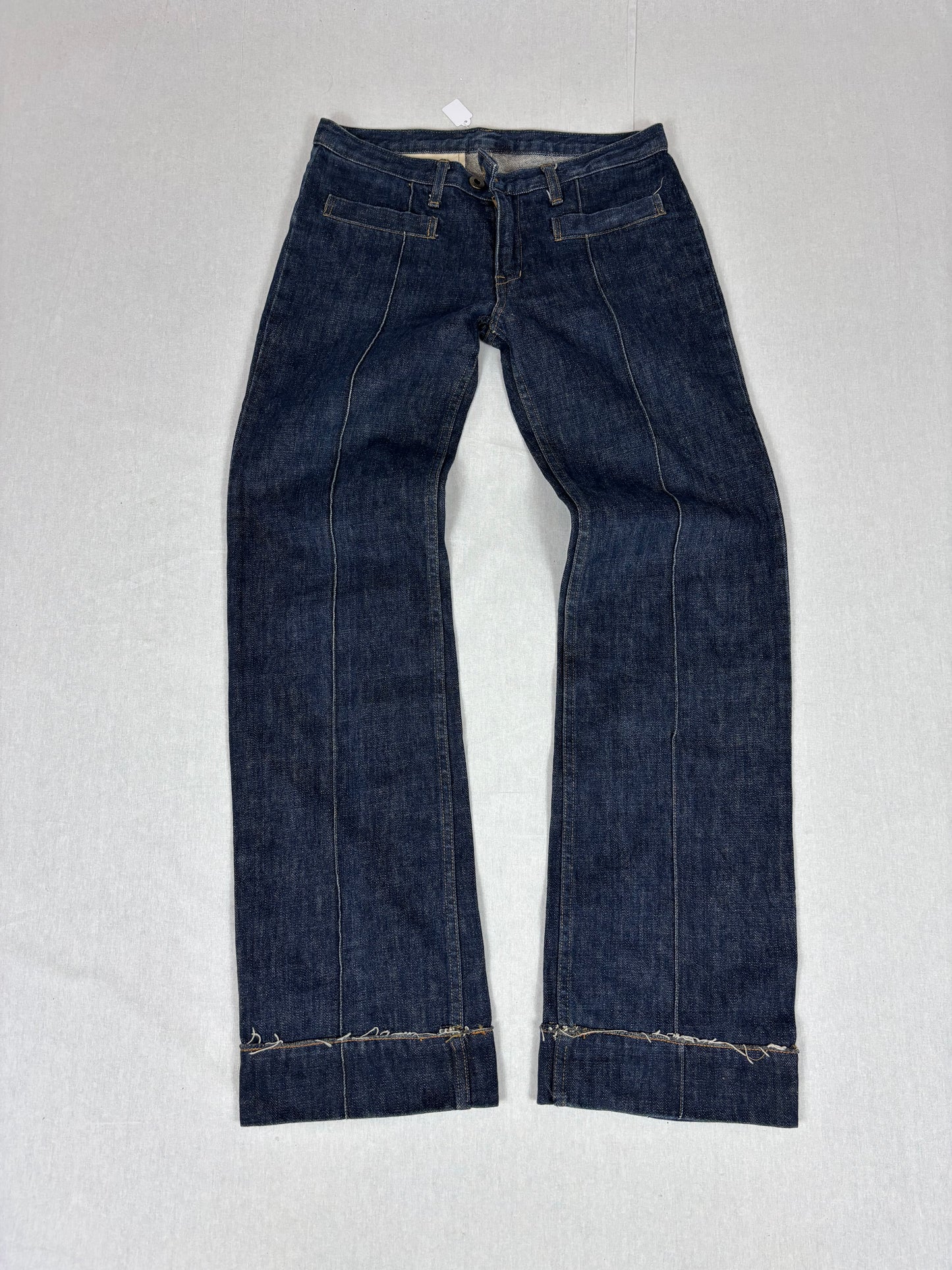 2000s Hysteric Glamour panelled unfinished jeans (W30)