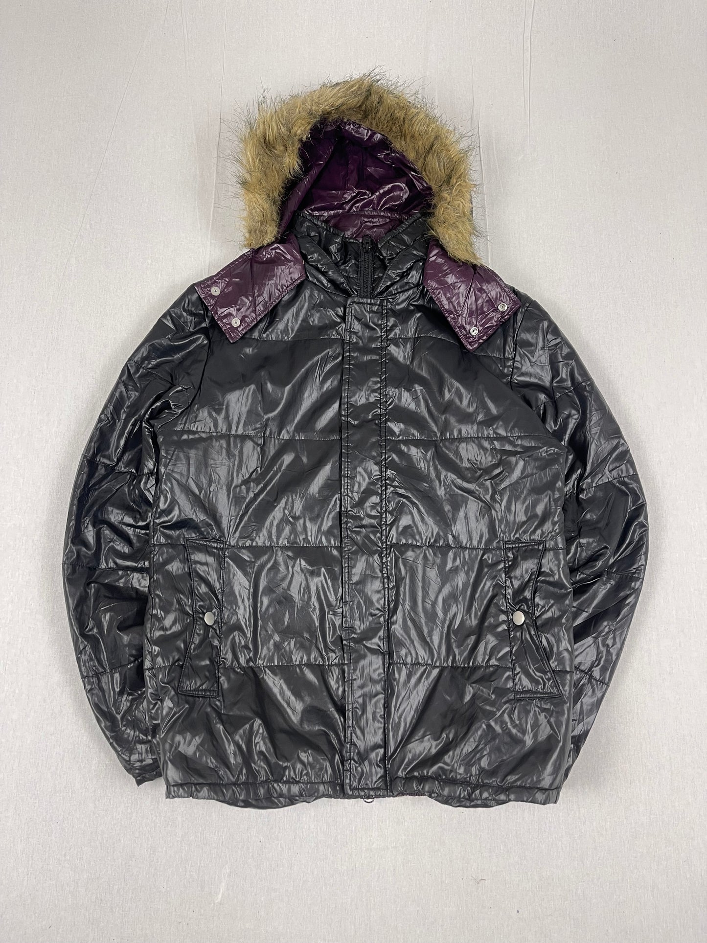 2000s Ppfm Puffer fur Jacket (M)