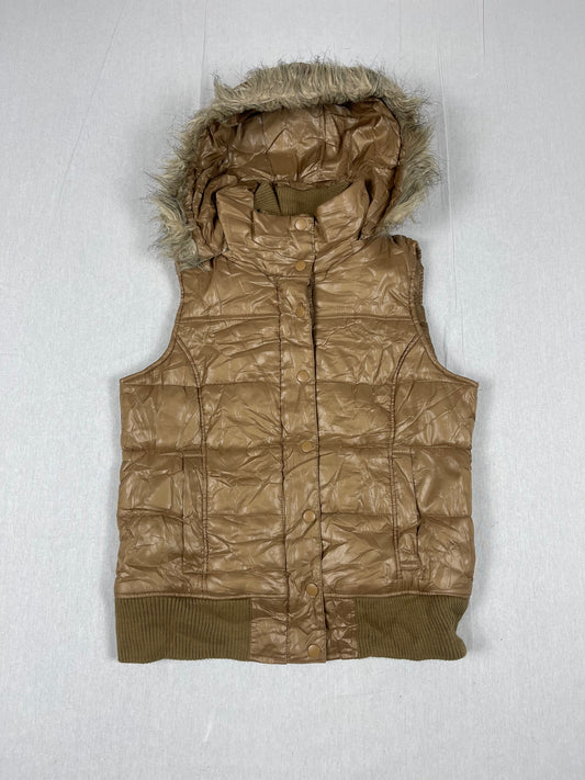 Y2k Weste mit fellkapuze Woman (s)