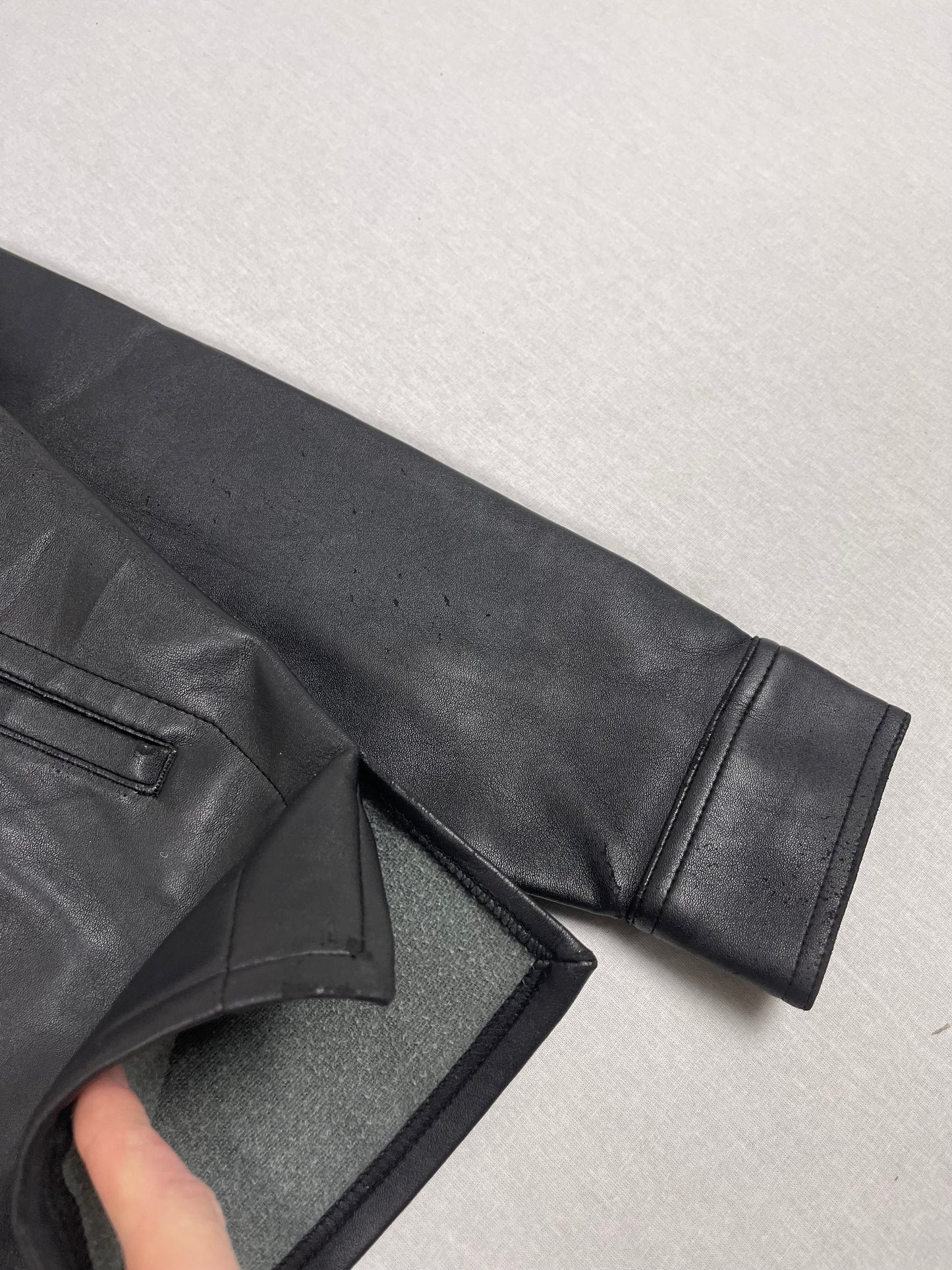 1990s Agnes Synthetic leather jacket (s)