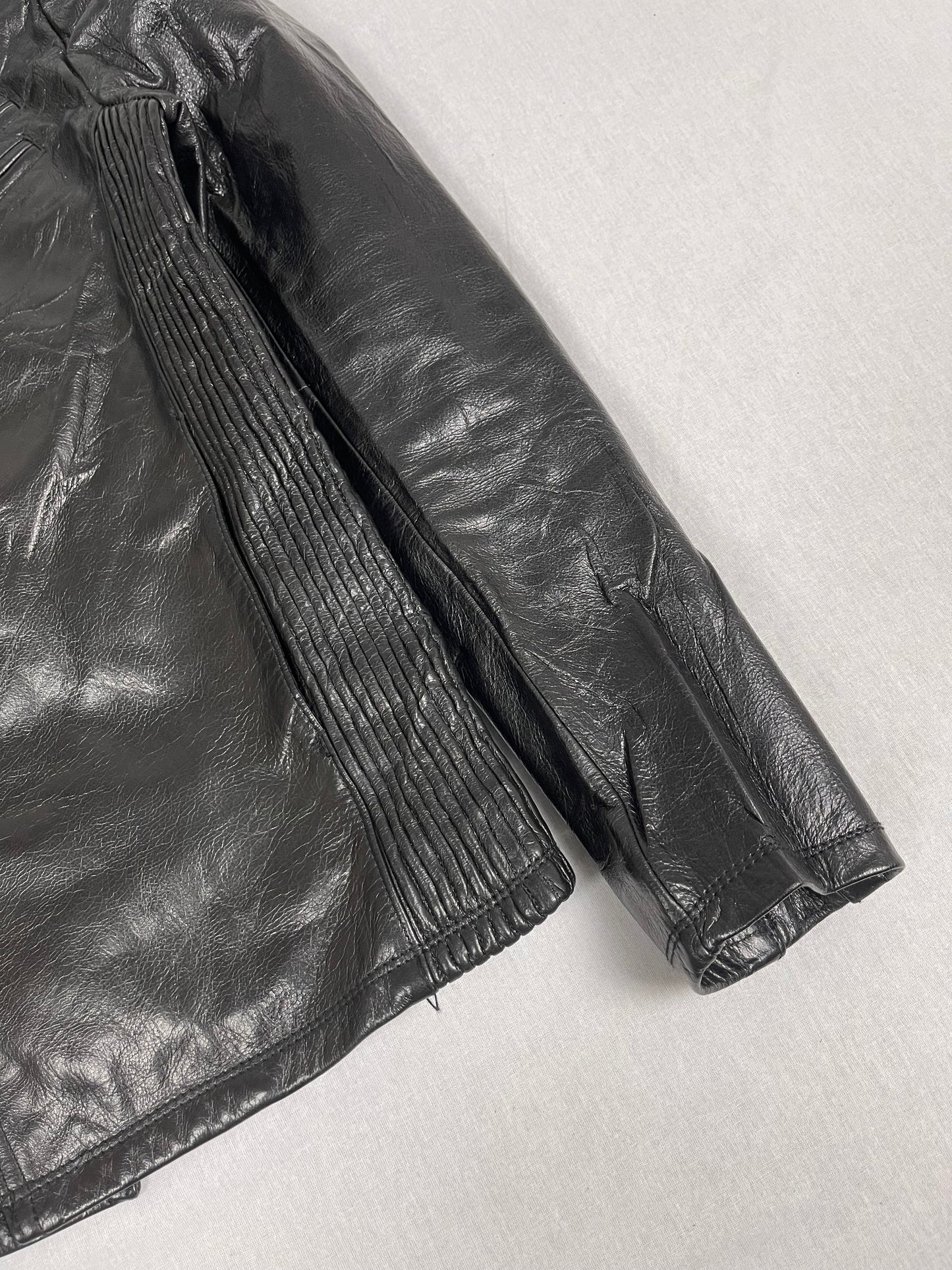 Japanese FUGA asymmetric leather jacket (s)