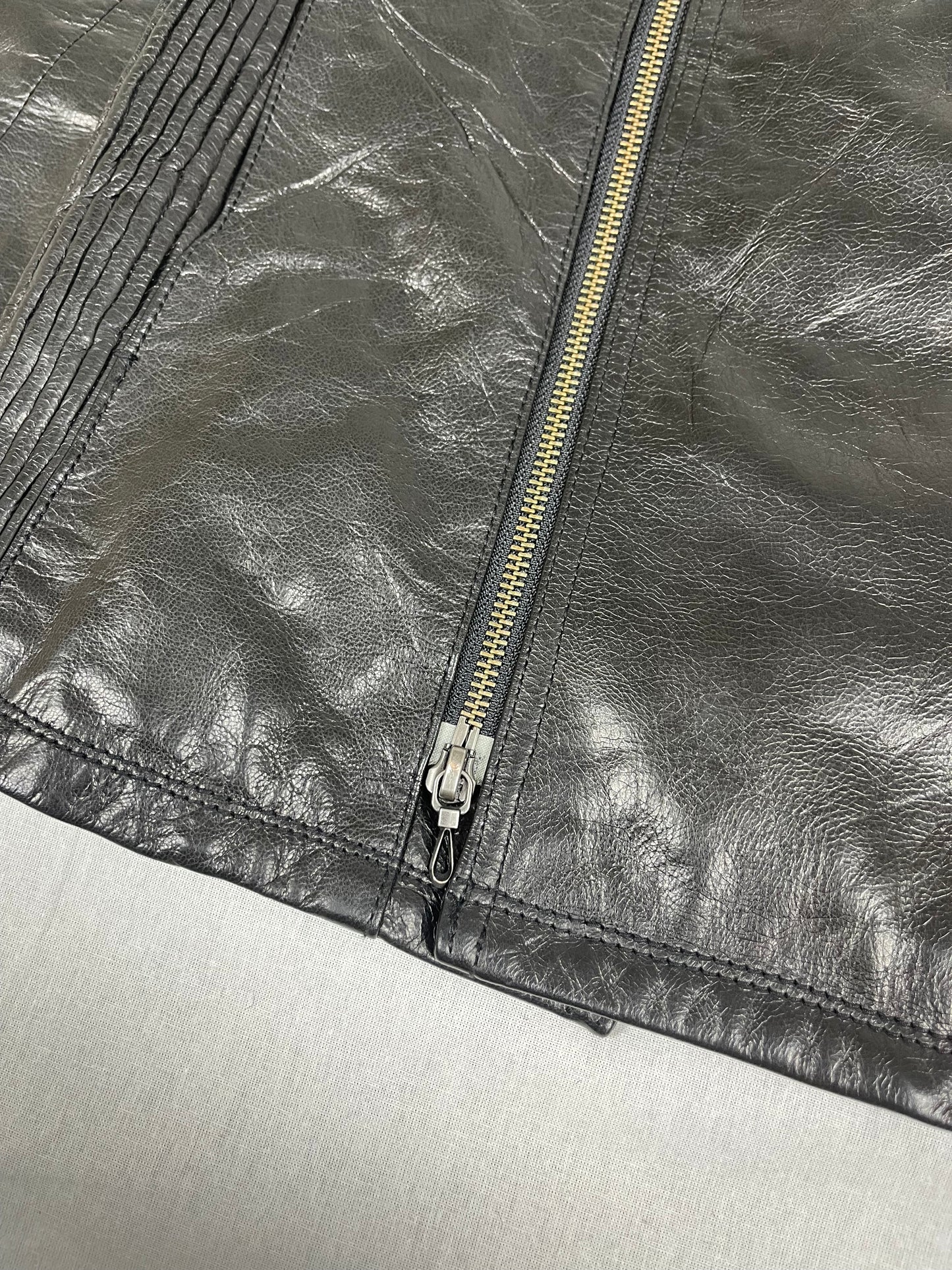 Japanese FUGA asymmetric leather jacket (s)