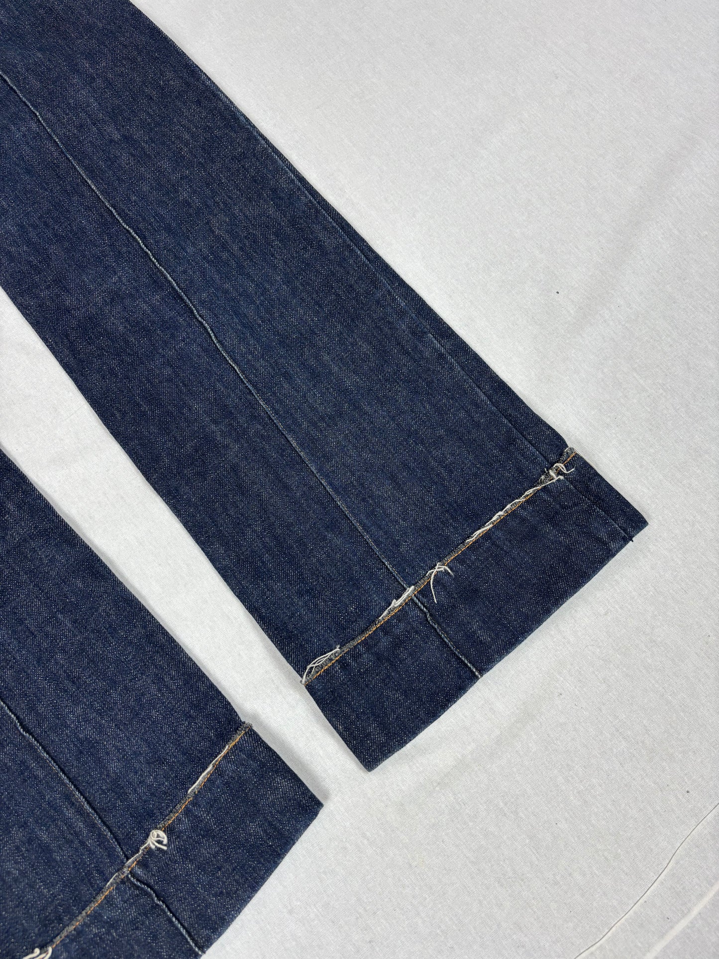 2000s Hysteric Glamour panelled unfinished jeans (W30)