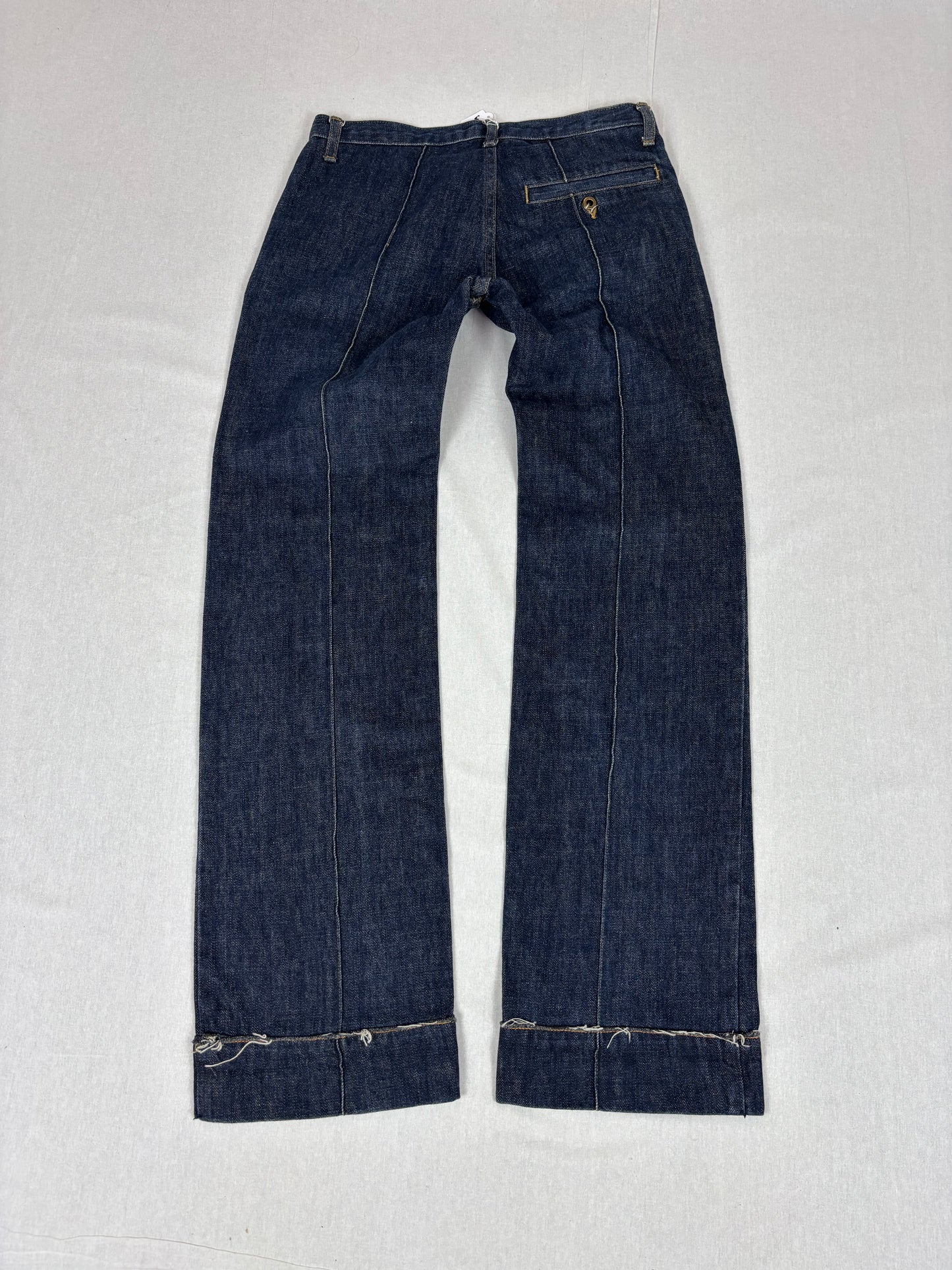 2000s Hysteric Glamour panelled unfinished jeans (W30)