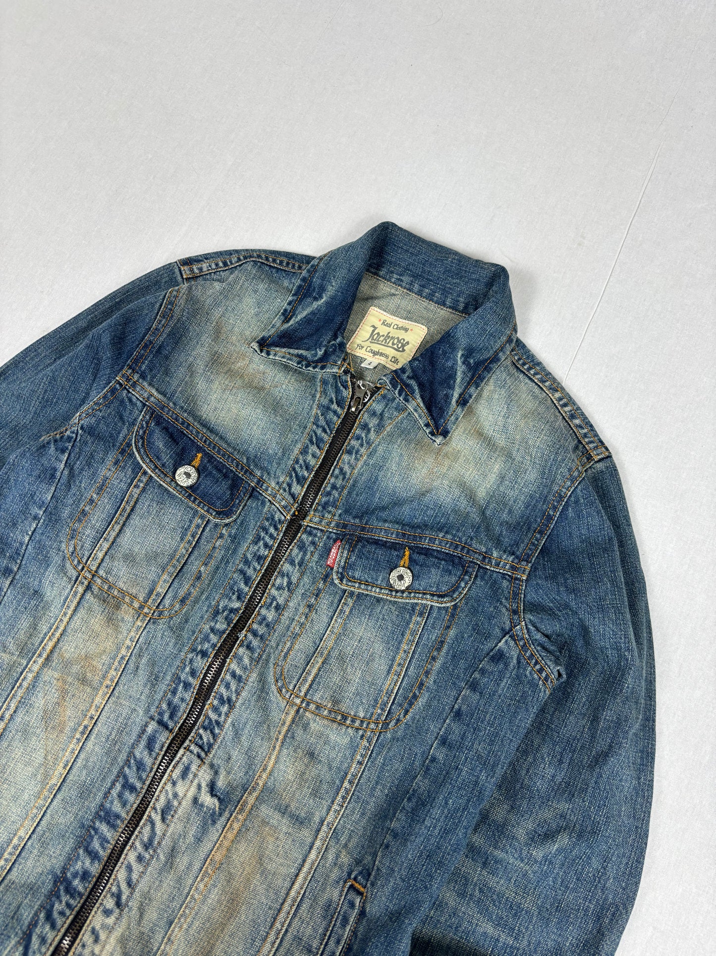 00s Jackrose faded ZIP denim Jacket (s/m)