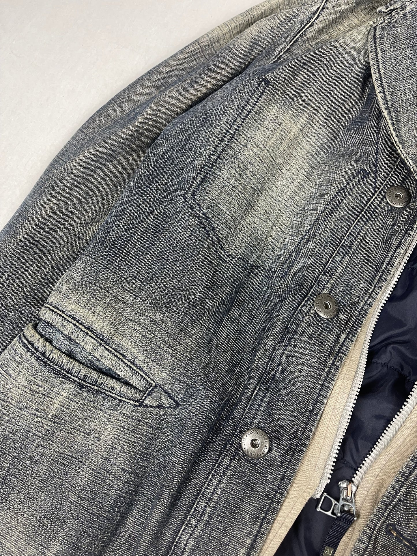 Armani layered denim Jacket (l-xl)