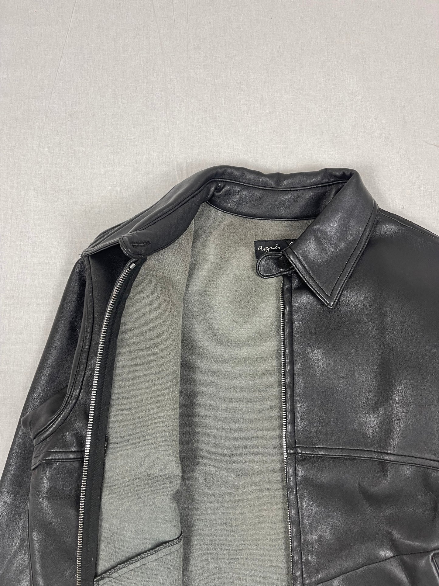 1990s Agnes Synthetic leather jacket (s)