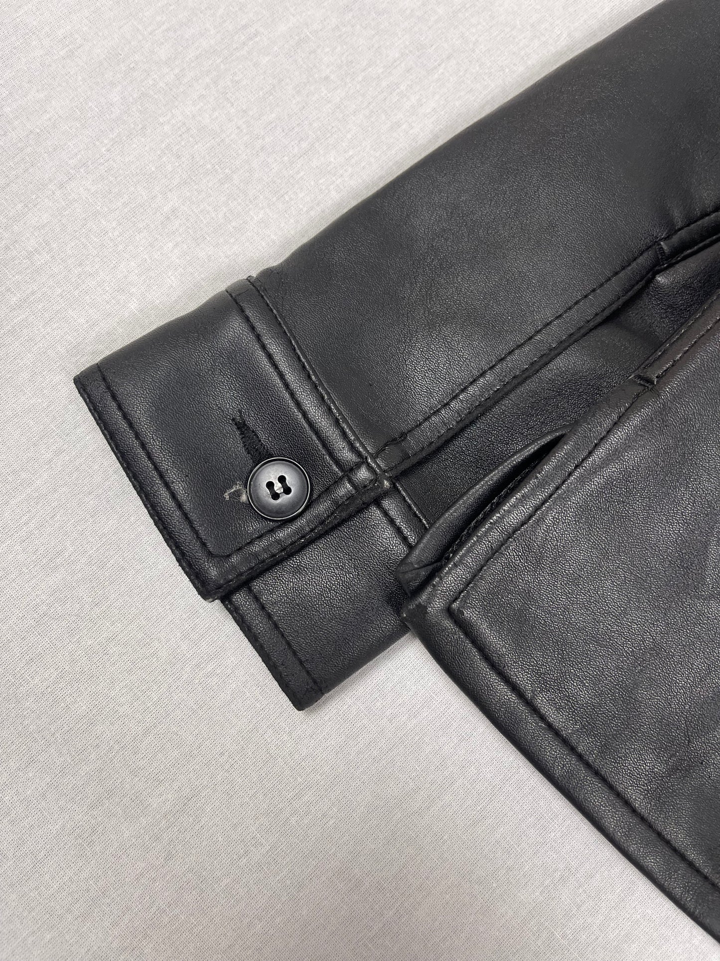 1990s Agnes Synthetic leather jacket (s)