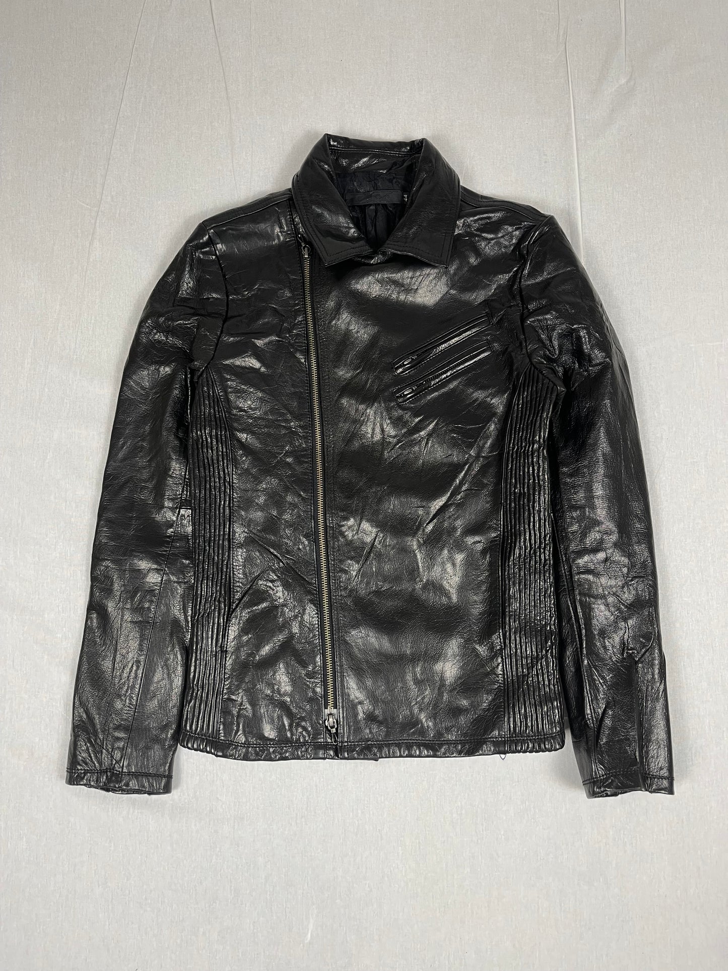 Japanese FUGA asymmetric leather jacket (s)