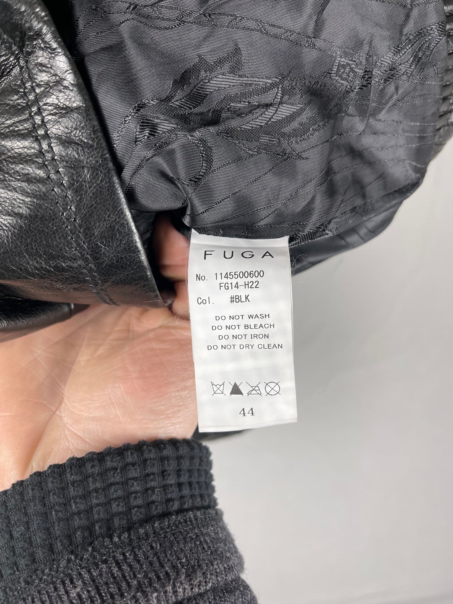 Japanese FUGA asymmetric leather jacket (s)