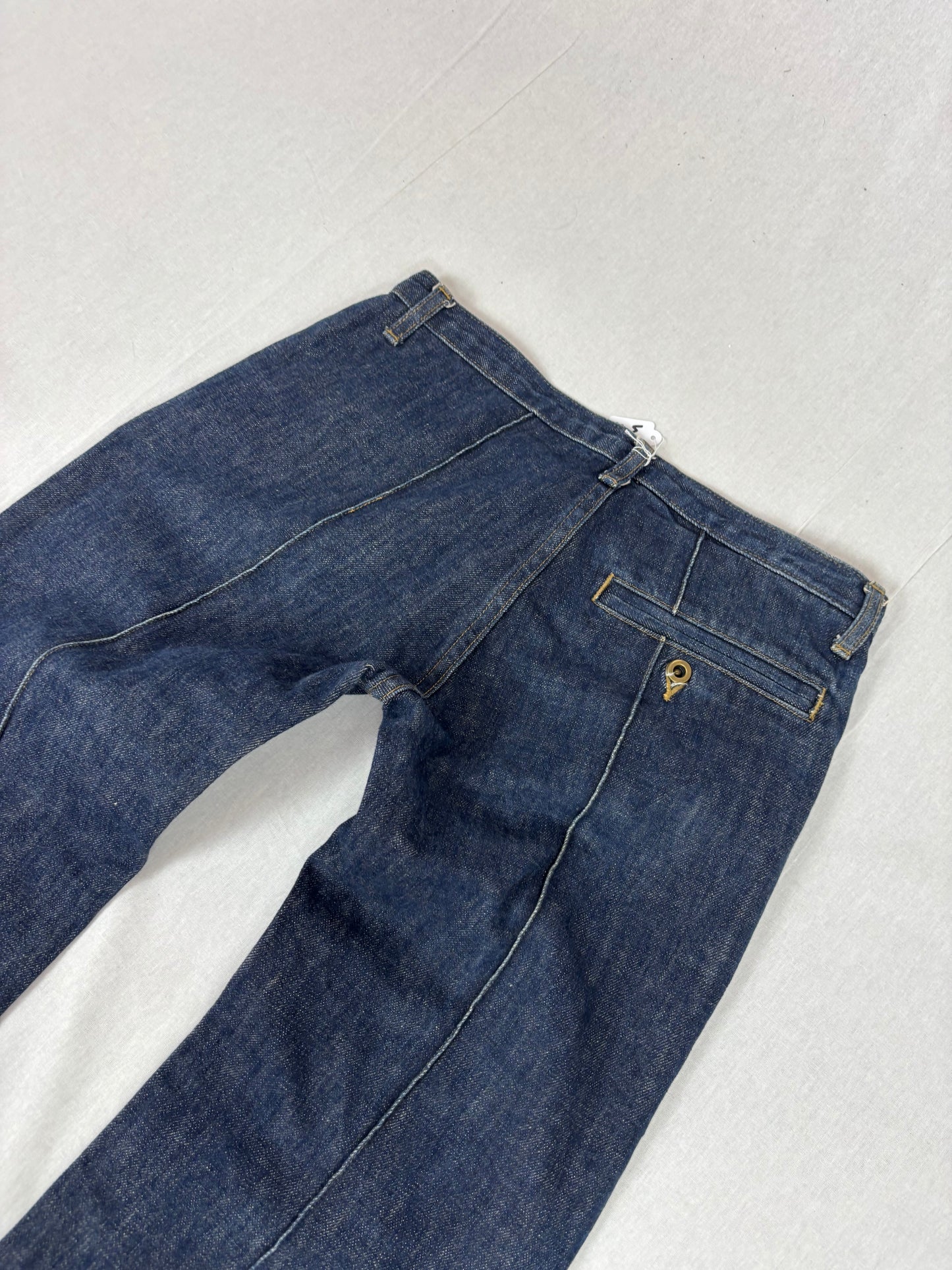 2000s Hysteric Glamour panelled unfinished jeans (W30)