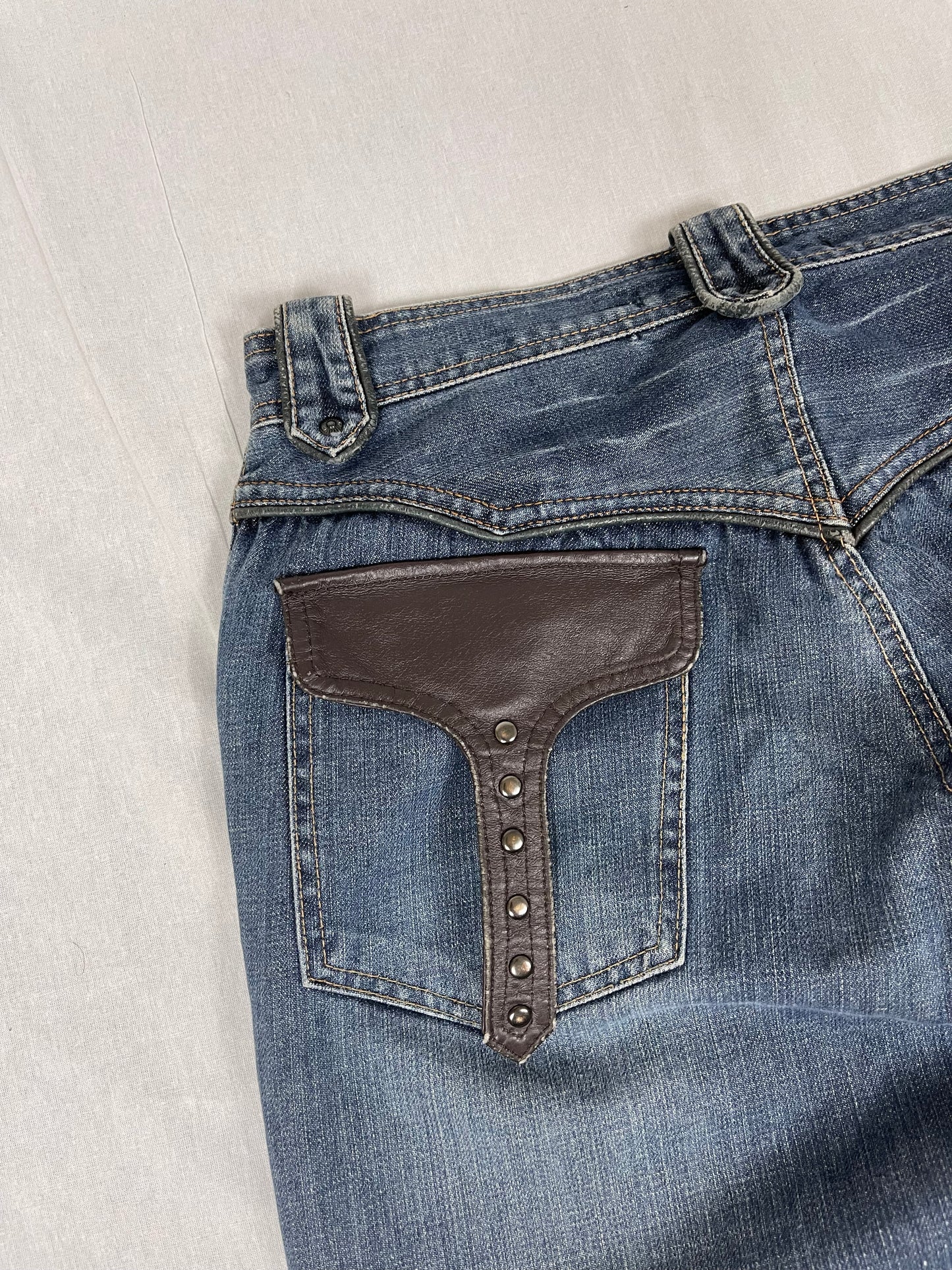 Schlussel leather Pocket Jeans (W32/ M)