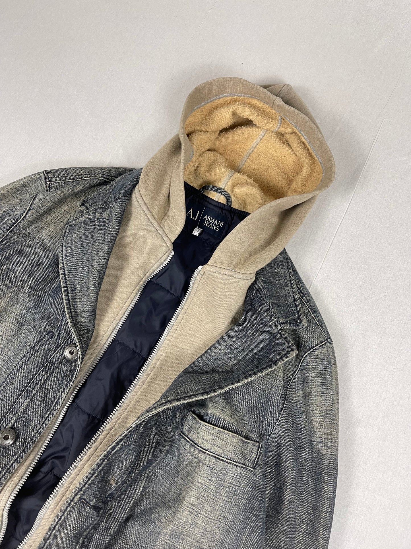 Armani layered denim Jacket (l-xl)