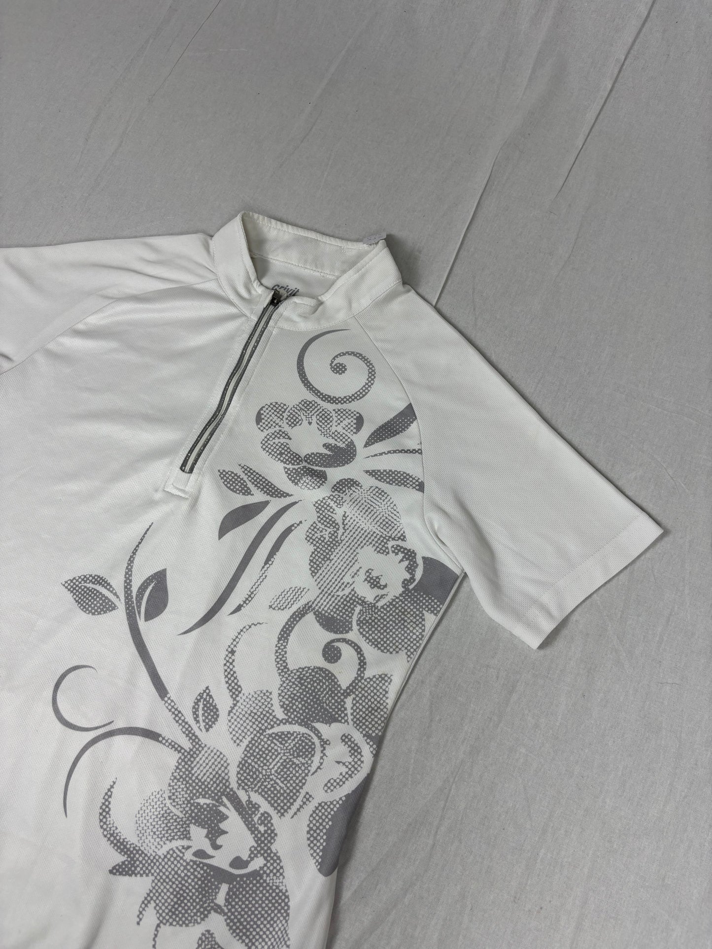 Floral half-zip shirt (m)